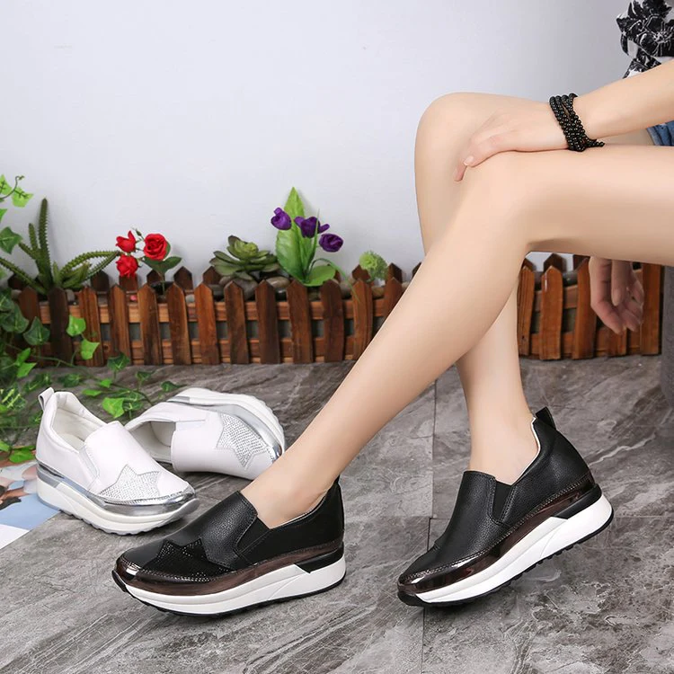 Damen Slip-On Sneakers mit Glitzerndem Obermaterial und Komfortabler Sohle Heidi-Mode - Image 2