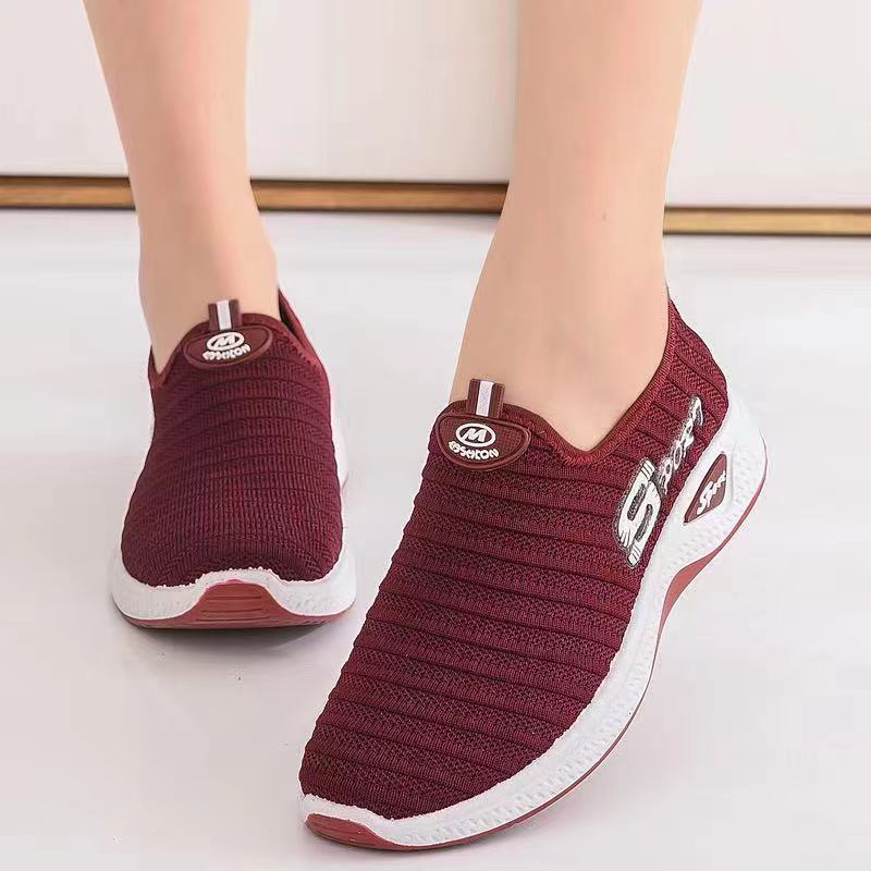 Damen Slip-On Sportsneaker mit atmungsaktiver Mesh-Oberfläche Heidi Mode