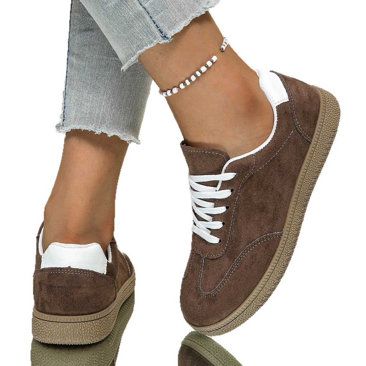 Damen Sneaker aus weichem Wildleder mit rutschfester Sohle Heidi Mode - Image 5