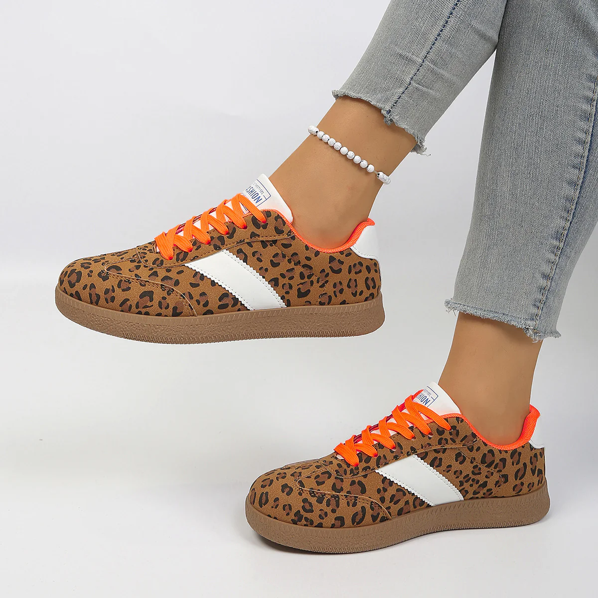 Damen Sneaker im sportlichen Leo-Design mit gepolsterter Dämpfung Heidi Mode - Image 2
