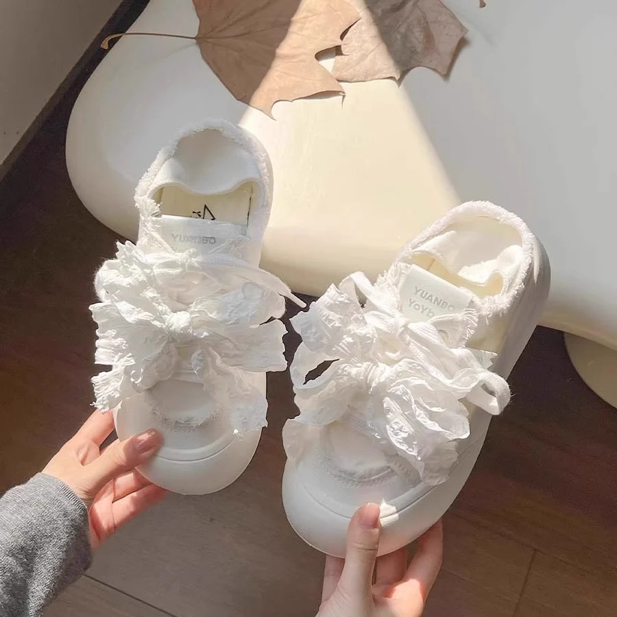 Damen Sneaker mit 3D-Rüschen-Design und atmungsaktivem Obermaterial Heidi Mode - Image 2
