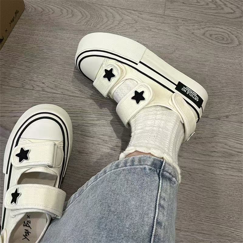 Damen Sneaker mit doppeltem Klettverschluss und verspielter Sternapplikation Heidi Mode - Image 3