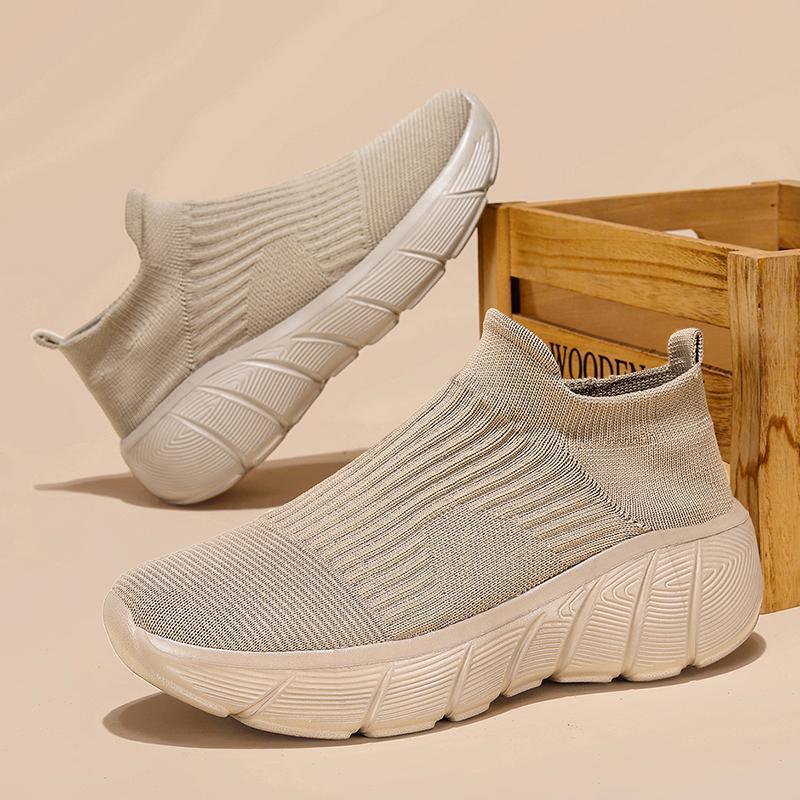 Damen Sneaker mit elastischem Strickdesign und innovativer Dämpfungstechnologie Heidi Mode