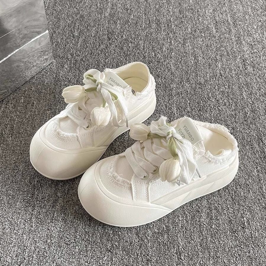 Damen Sneaker mit floralem Schnürsenkel und trendigem Design Heidi Mode - Image 2