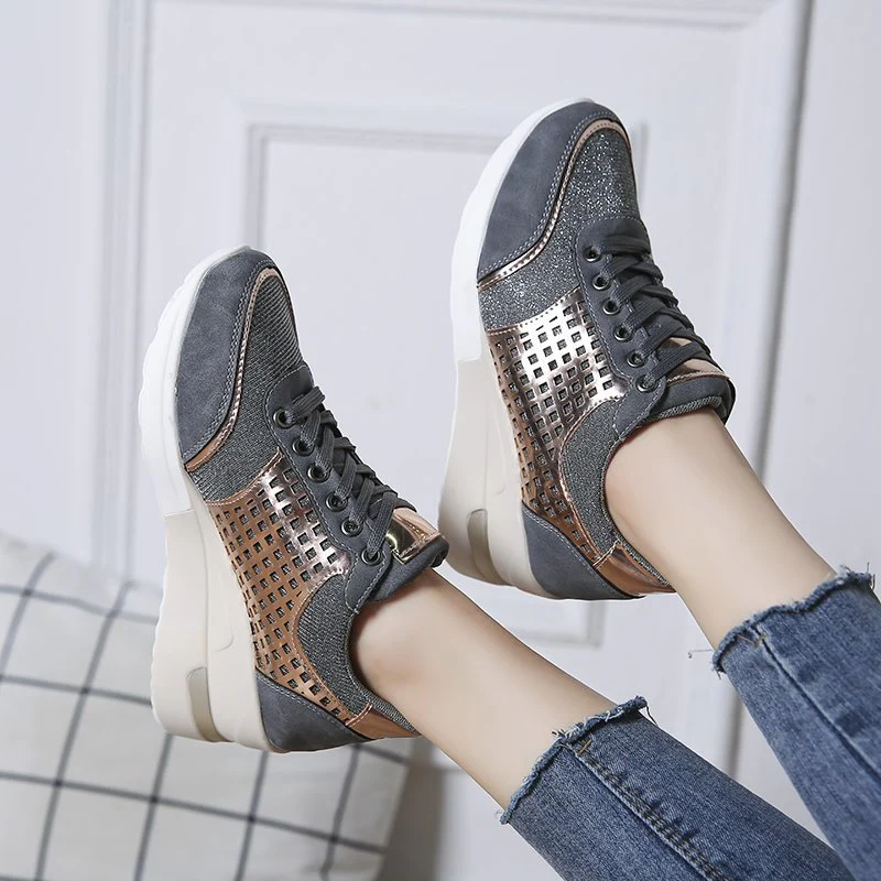 Damen Sneaker mit Leopard-Print und atmungsaktiver Mesh-Oberfläche Heidi Mode - Image 7