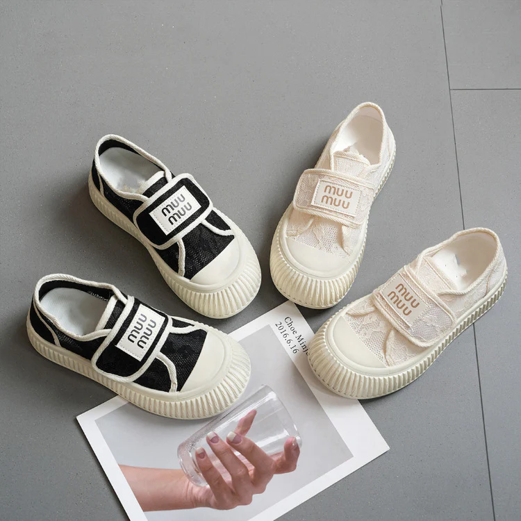 Damen Sneaker mit praktischem Klettverschluss und atmungsaktiver Obermaterialstruktur Heidi Mode - Image 5