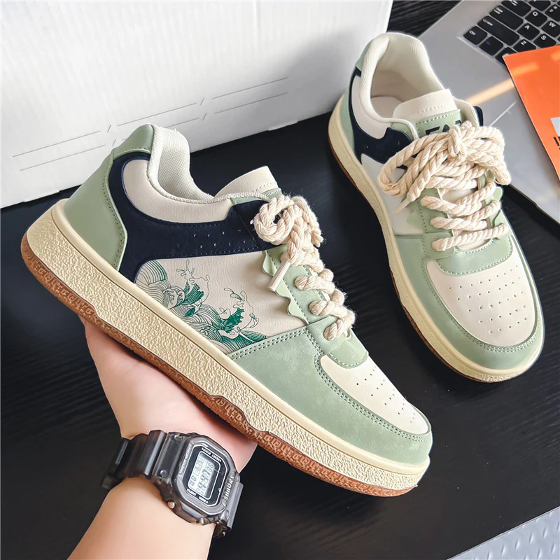 Damen Sneaker mit trendigem Design und hochwertiger Leder-Oberfläche Heidi Mode