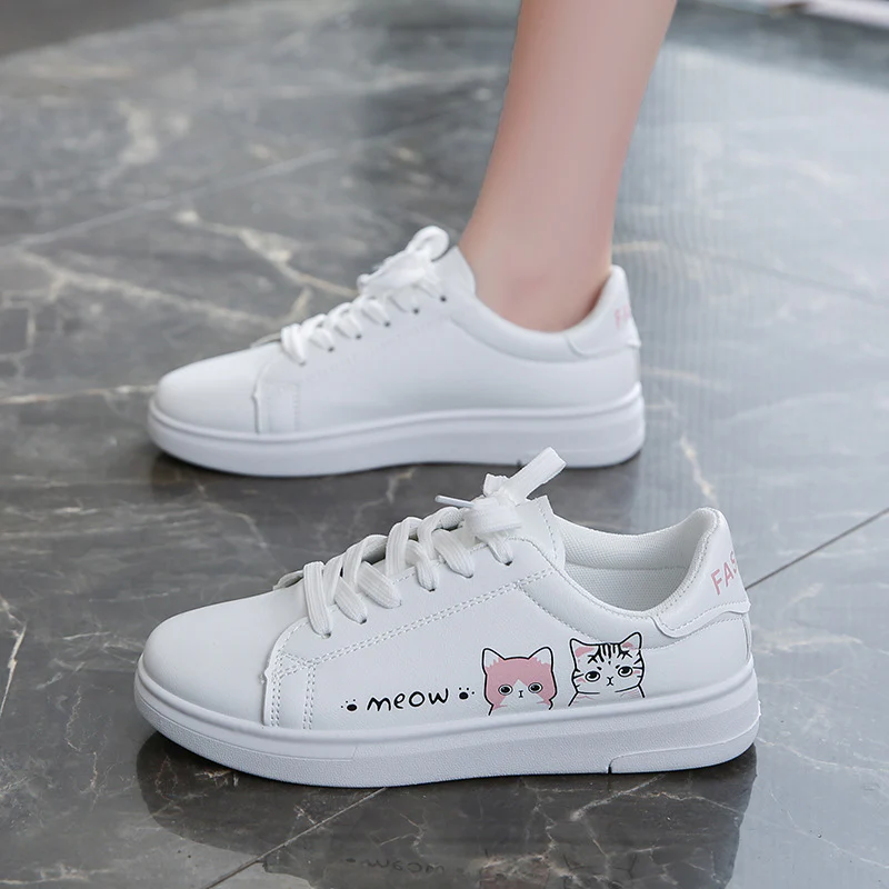 Damen Sneaker mit verspieltem Katzenmotiv und bequemer Sohle Heidi Mode - Image 4