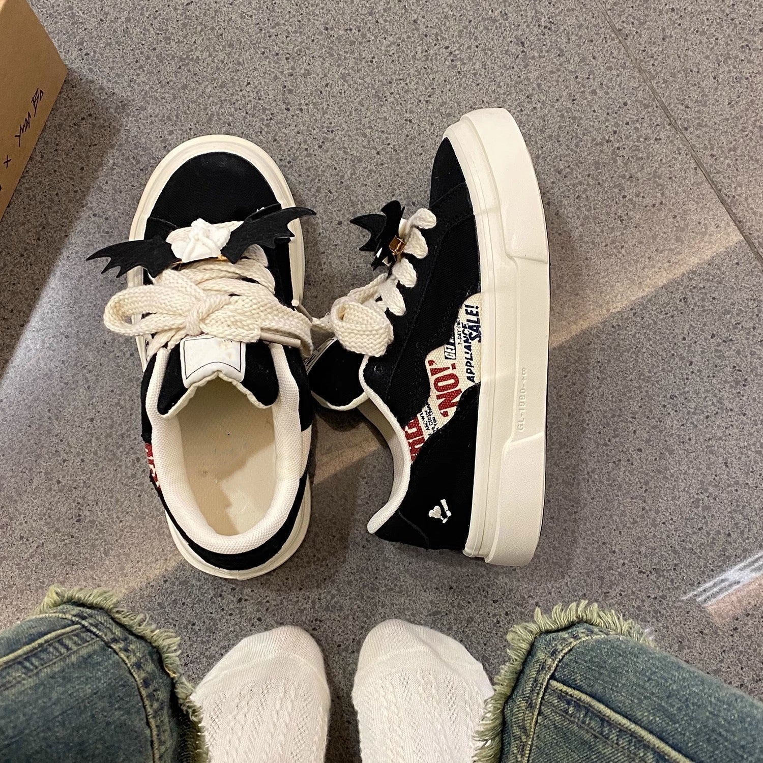 Damen Sneaker mit verspieltem Tiermotiv und dämpfender Sohle Heidi Mode