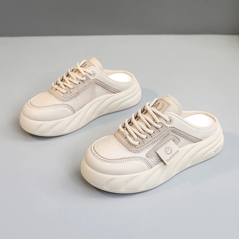 Damen Sneaker Mules mit atmungsaktiven Mesh-Obermaterial und bequemer Dämpfung Heidi Mode - Image 7