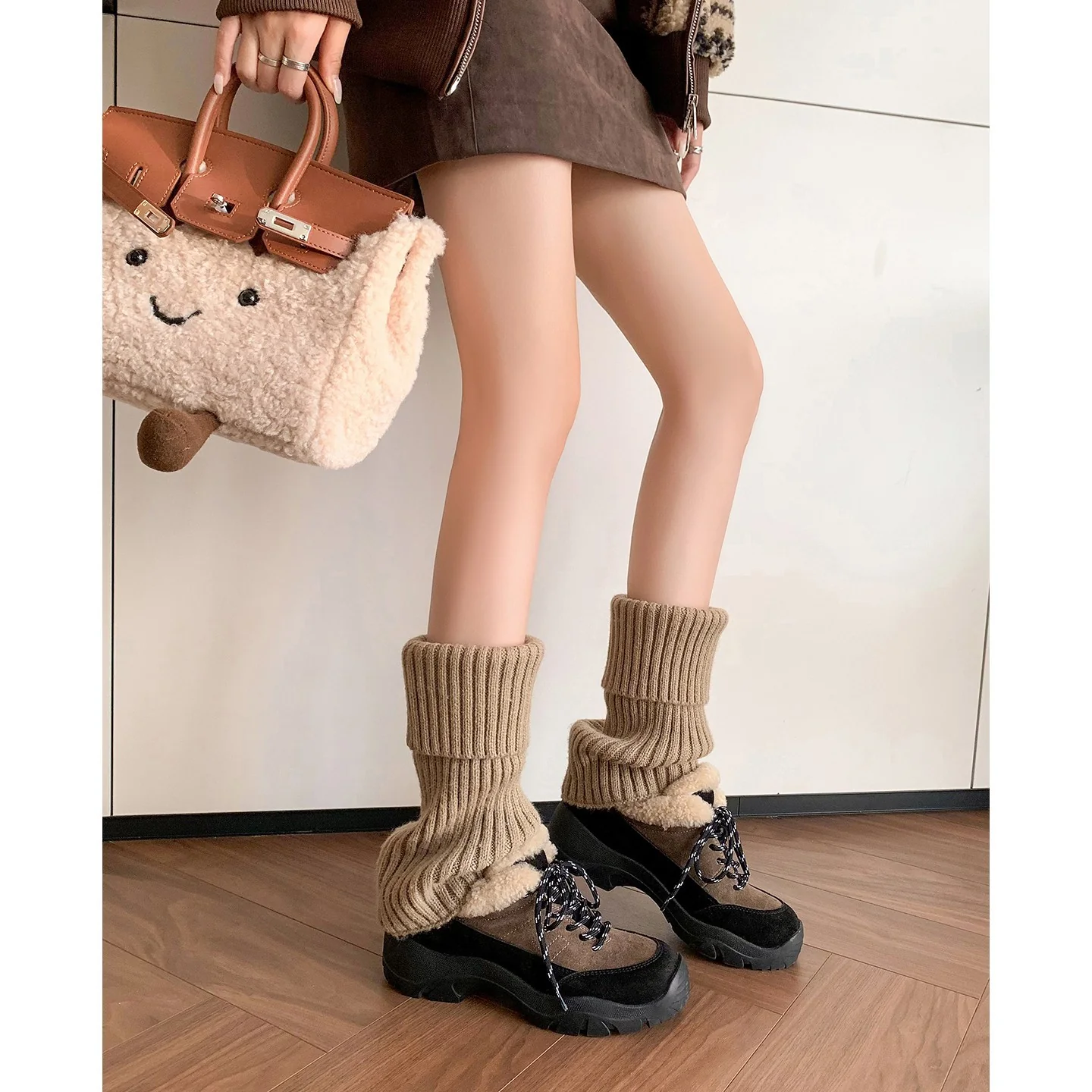 Damen Sneaker-Stiefel mit gemütlichem Strickschaf Heidi Mode - Image 6