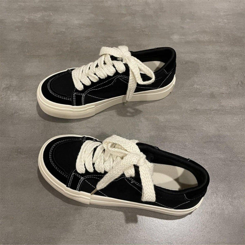 Damen Sneakers im lässigen Skater-Design mit dicker Laufsohle Heidi Mode