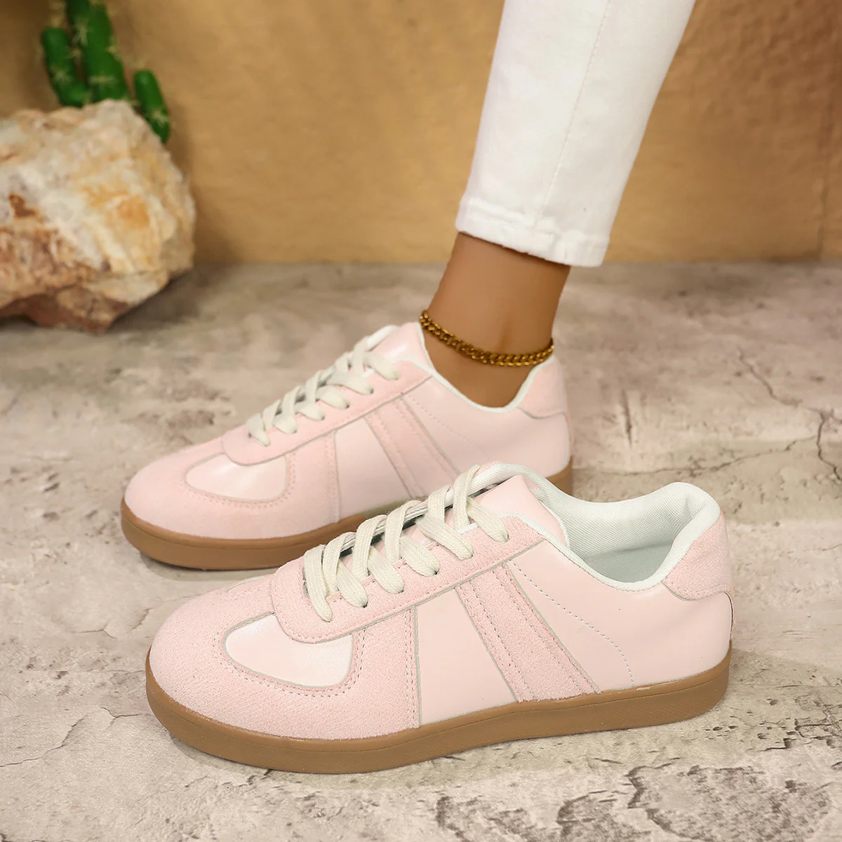 Damen Sneakers im modernen Retro-Design mit weicher Sohle und atmungsaktivem Obermaterial Heidi Mode - Image 2