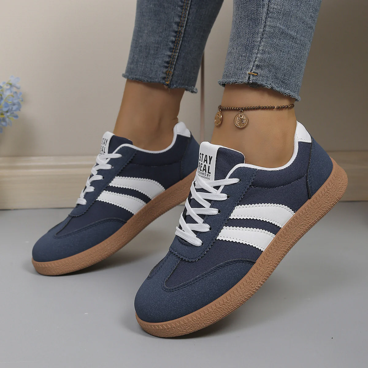 Damen Sneakers im modernen Sportdesign mit bequemer Dämpfung Heidi Mode