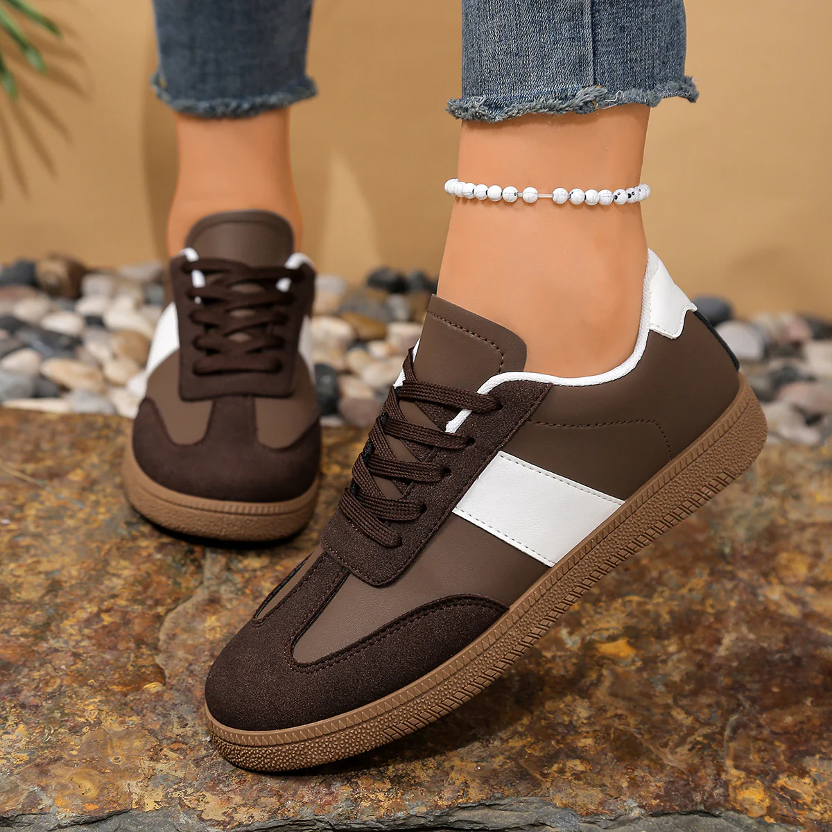 Damen Sneakers im modernen Sportschnitt mit rutschfester Gummisohle Heidi Mode - Image 3