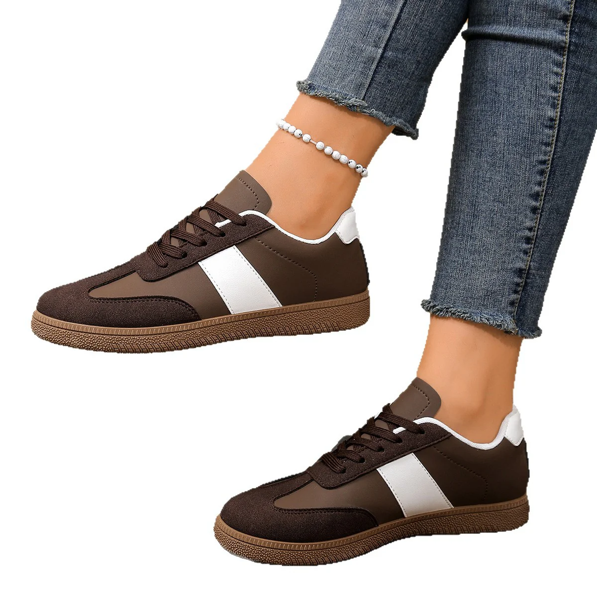 Damen Sneakers im modernen Sportschnitt mit rutschfester Gummisohle Heidi Mode - Image 5