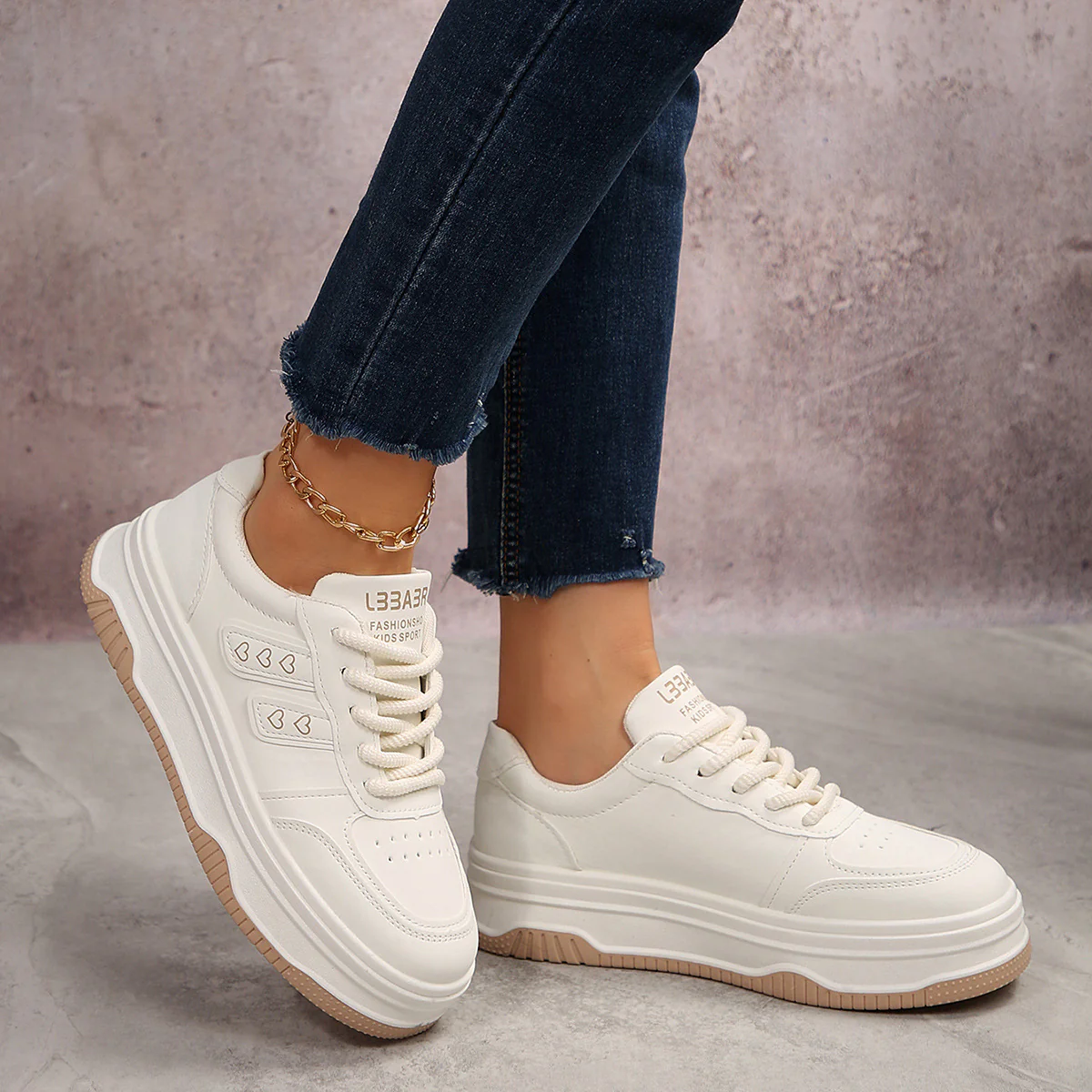 Damen Sneakers im modischen Herzdessin Heidi Mode - Image 2