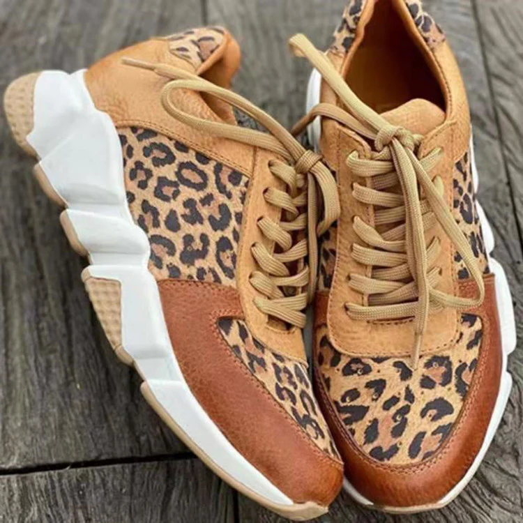 Damen Sneakers im modischen Leoparden-Design mit atmungsaktiver Oberflächenstruktur Heidi Mode - Image 3