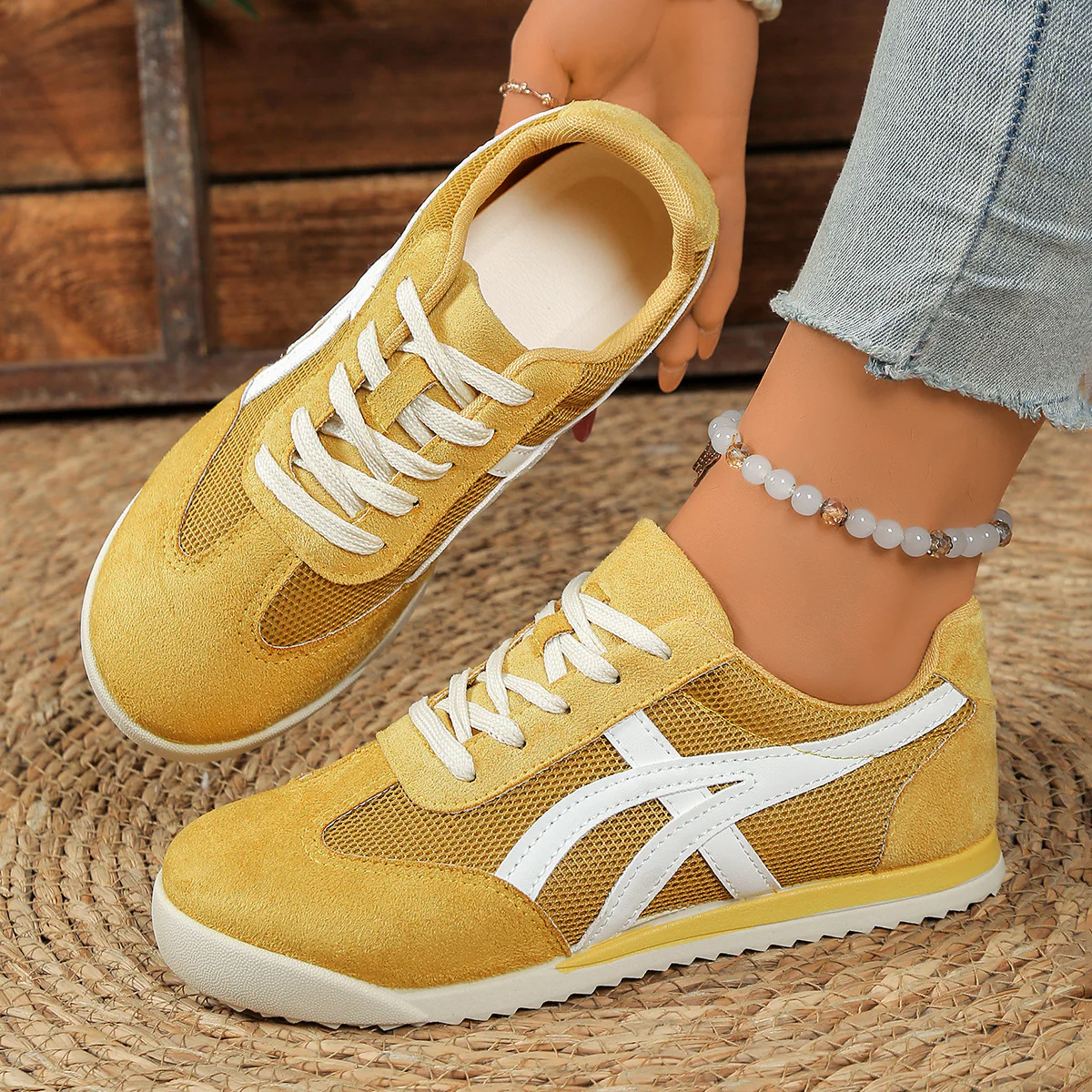 Damen Sneakers im sportiven Mesh-Design mit bequemer Dämpfung Heidi Mode