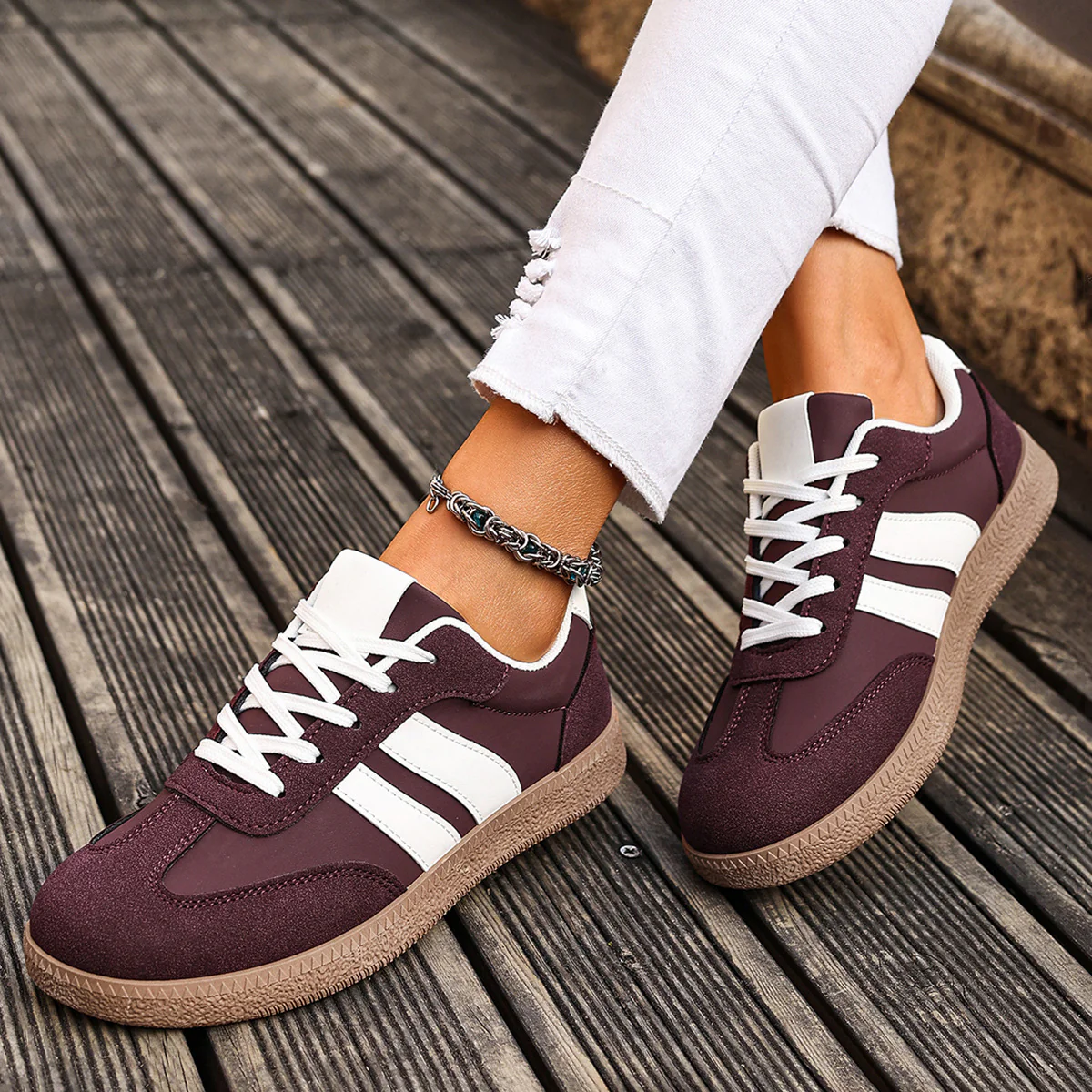 Damen Sneakers im sportlich-eleganten Design mit dämpfender Sohle Heidi Mode