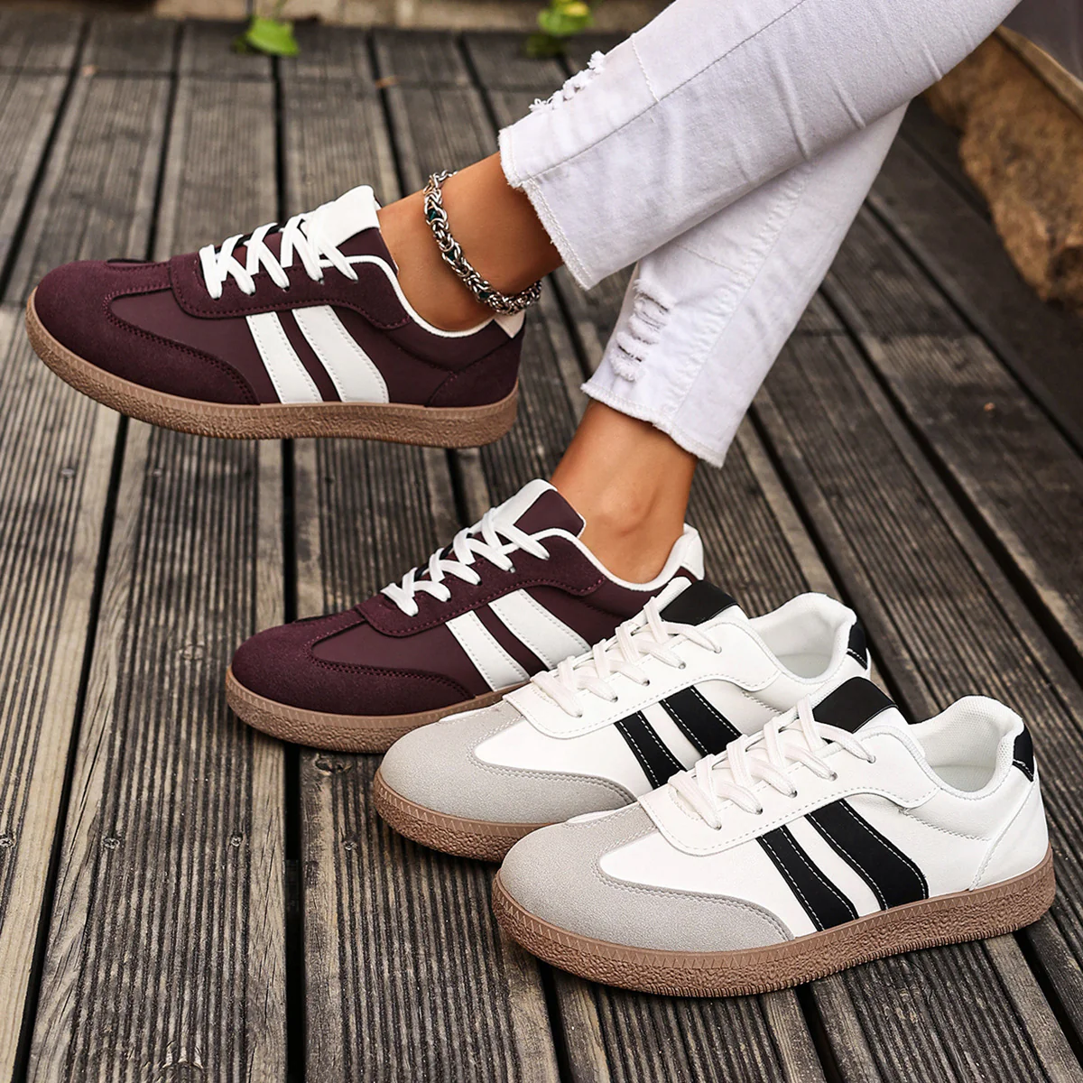 Damen Sneakers im sportlich-eleganten Design mit dämpfender Sohle Heidi Mode - Image 3