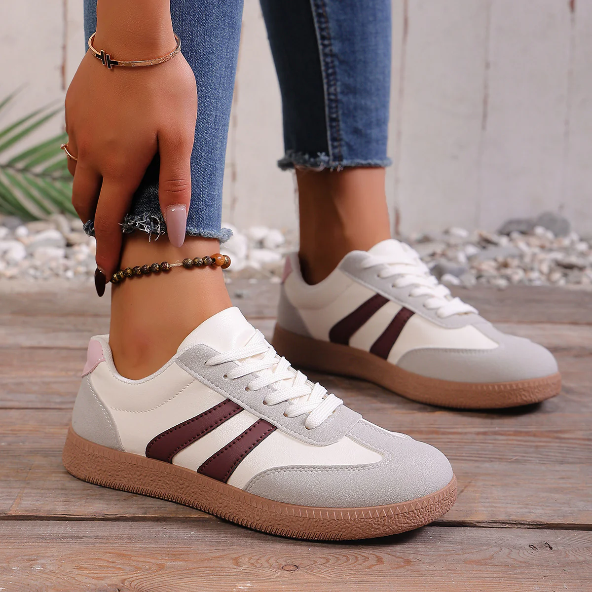 Damen Sneakers im sportlich-eleganten Design mit rutschfester Sohle Heidi Mode - Image 6