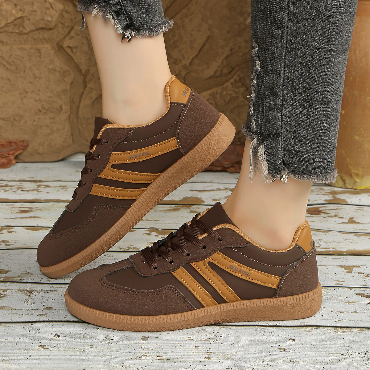 Damen Sneakers im sportlichen Design mit dämpfender Sohle Heidi Mode