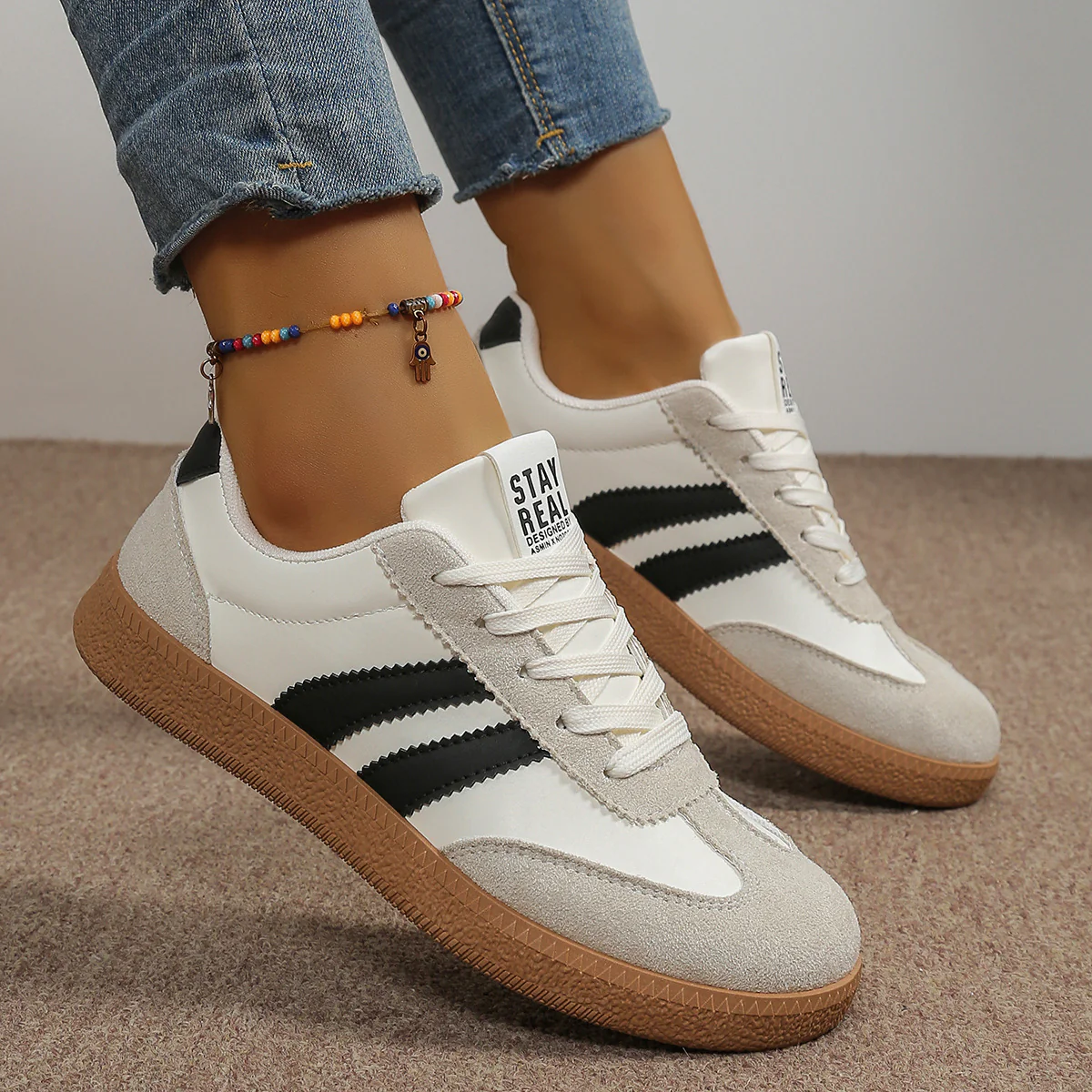 Damen Sneakers im sportlichen Retro-Design mit atmungsaktiven Mesh-Einsätzen und bequemer Sohle Heidi Mode - Image 4