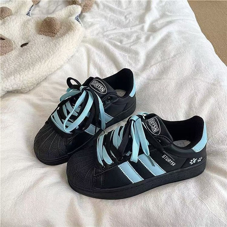 Damen Sneakers im sportlichen Retro-Design mit auffälligen Schnürsenkeln Heidi Mode - Image 2