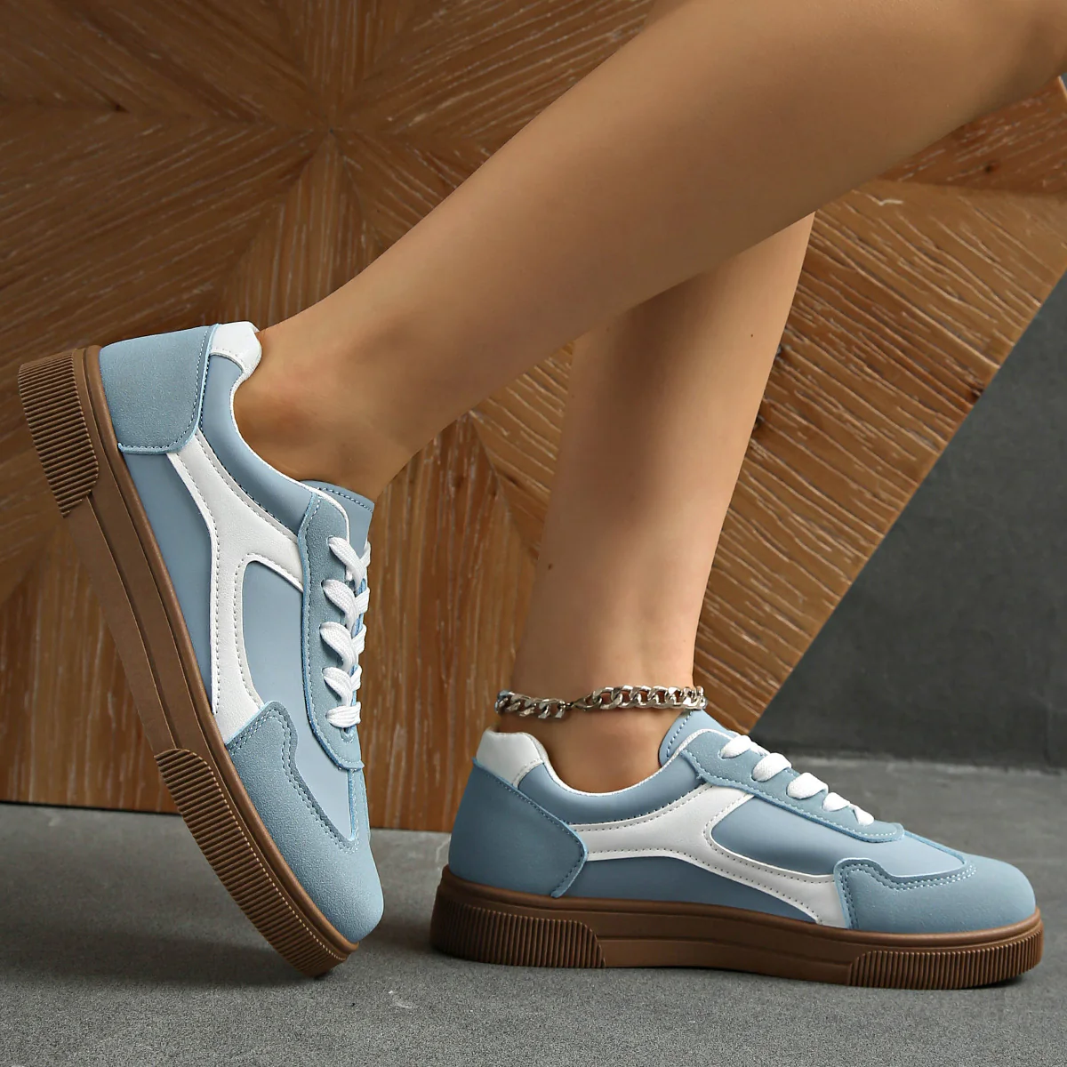 Damen Sneakers im Sportstyle mit atmungsaktiver Oberflächenstruktur Heidi Mode - Image 3
