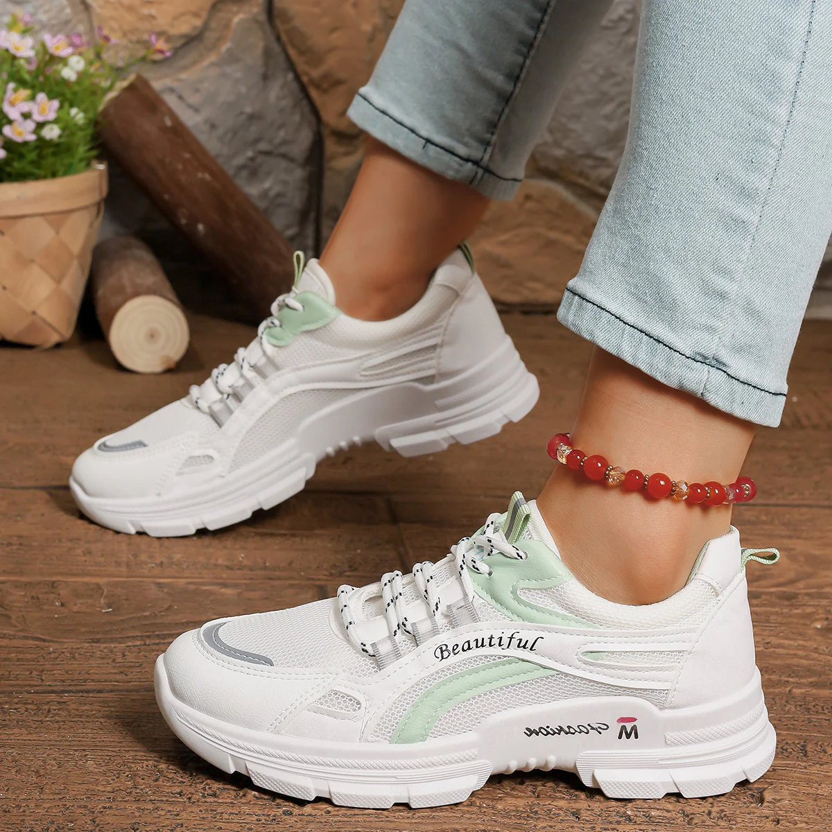 Damen Sneakers mit atmungsaktiver Mesh-Oberfläche und innovativem Dämpfungssystem Heidi Mode - Image 4