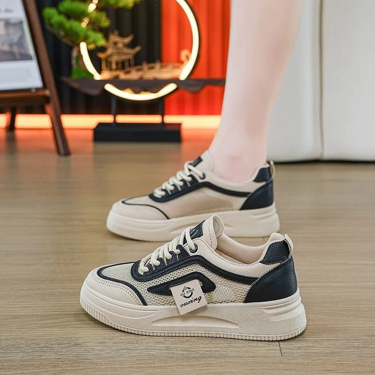 Damen Sneakers mit atmungsaktiver Mesh-Oberfläche und rutschfester Profilsohle Heidi Mode
