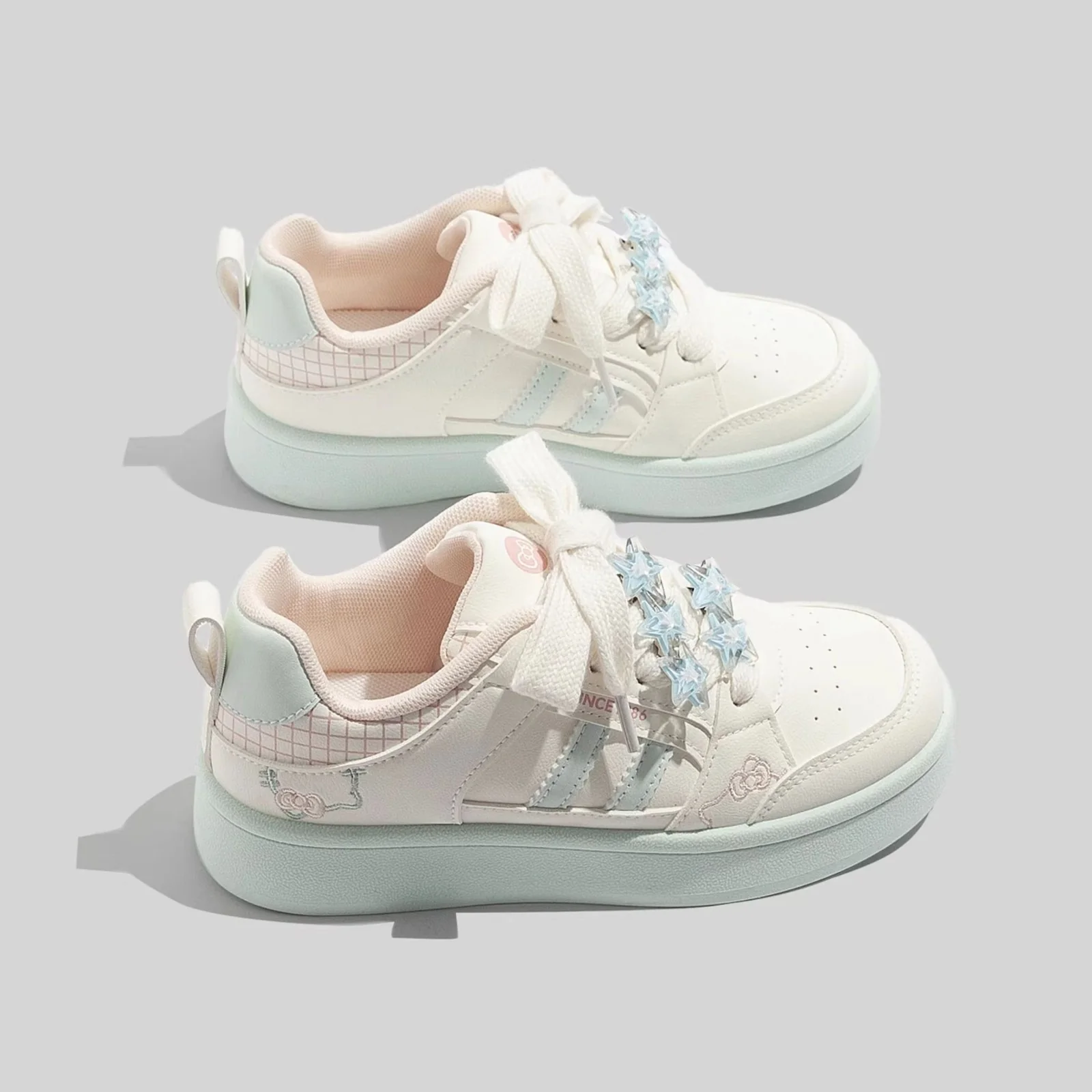 Damen Sneakers mit charmanten Sternenapplikationen und bequemer Dämpfung Heidi Mode
