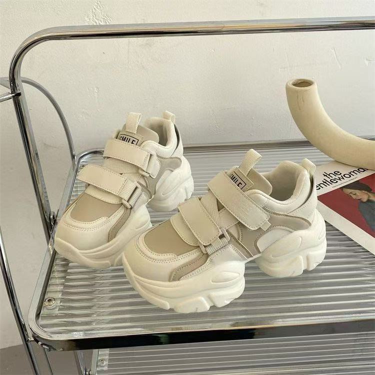 Damen Sneakers mit dämpfenden Klettverschlüssen und atmungsaktiver Obermaterialstruktur Heidi Mode