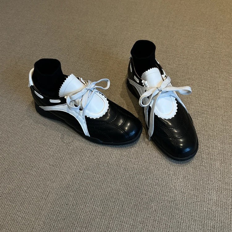 Damen Sneakers mit eleganter Schnürung und modischem Lagenlook Heidi Mode - Image 2