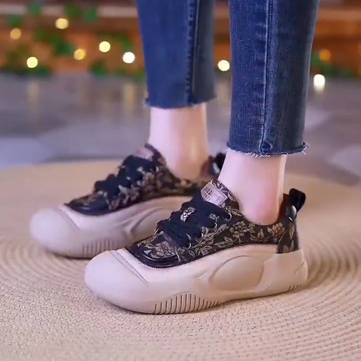 Damen Sneakers mit floralem Muster und rutschfester Sohle Heidi Mode - Image 4