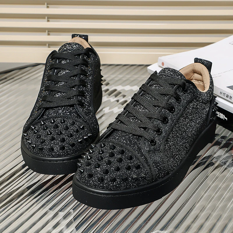 Damen Sneakers mit funkelndem Obermaterial und Nieten-Design Heidi Mode - Image 3
