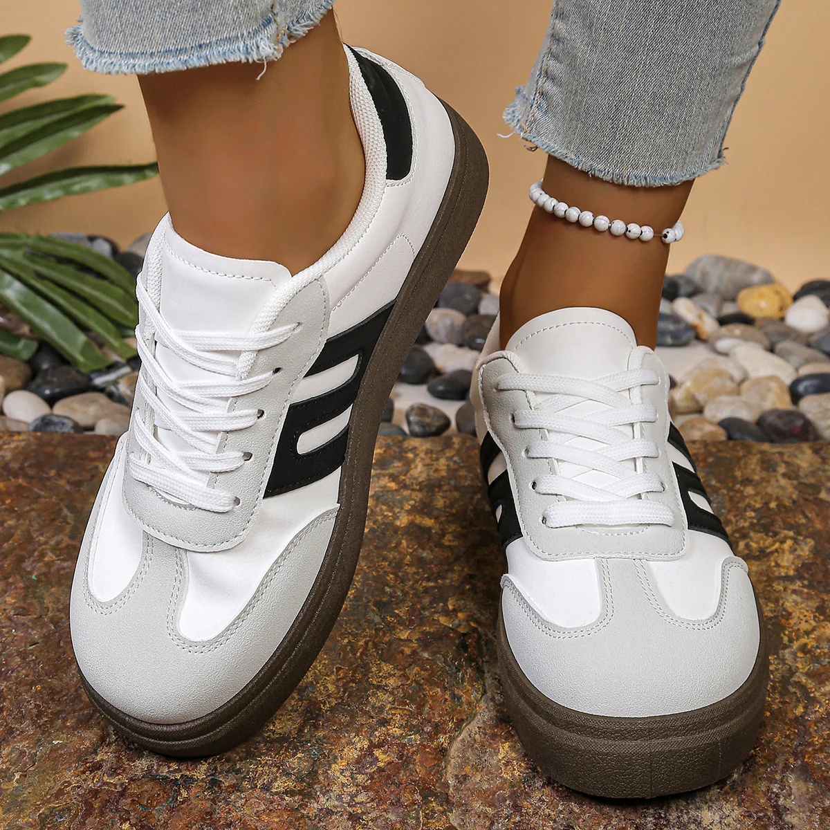 Damen Sneakers mit gepolsterter Sohle und modischem Design Heidi Mode