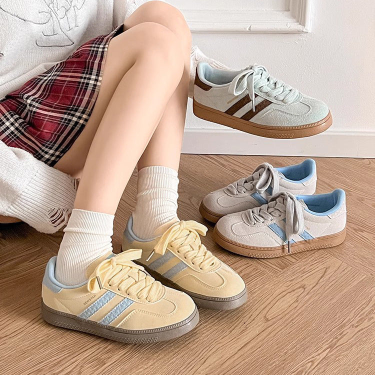 Damen Sneakers mit hochwertigem Velours-Obermaterial und rutschfester Gummisohle Heidi Mode - Image 4