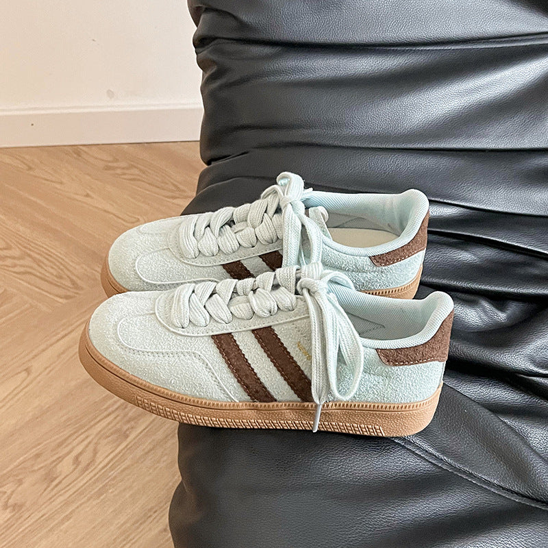 Damen Sneakers mit hochwertigem Velours-Obermaterial und rutschfester Gummisohle Heidi Mode - Image 6