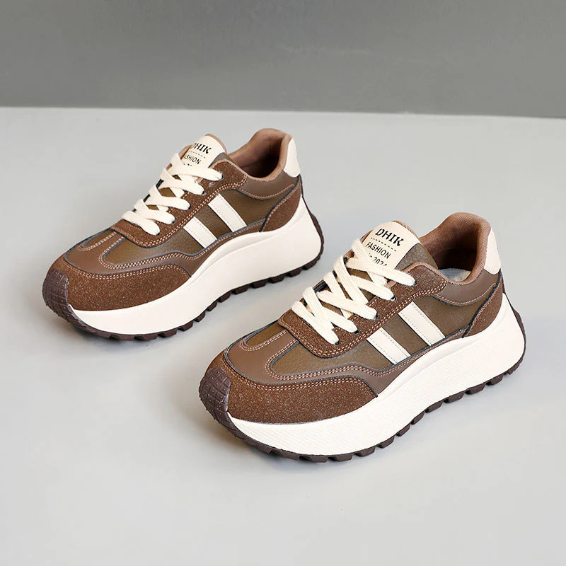 Damen Sneakers mit hohem Plateau und atmungsaktivem Obermaterial Heidi Mode - Image 3