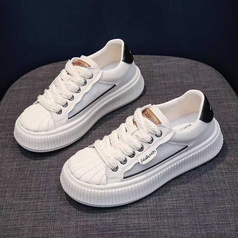 Damen Sneakers mit hohem Plateau und atmungsaktivem Obermaterial Heidi Mode - Image 2