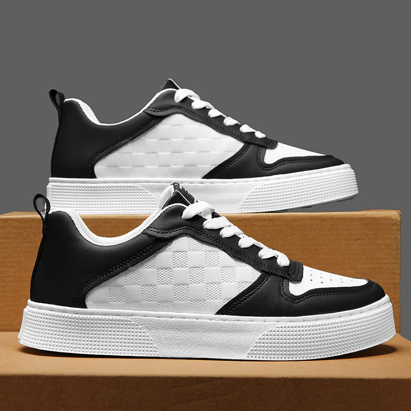 Damen Sneakers mit kariertem Obermaterial und markanter Sohle Heidi Mode - Image 2
