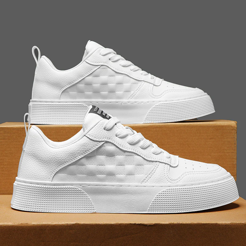 Damen Sneakers mit kariertem Obermaterial und markanter Sohle Heidi Mode - Image 7