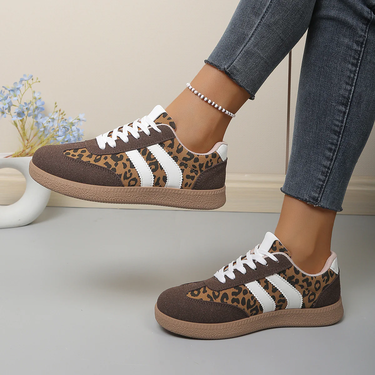 Damen Sneakers mit Leo-Muster und Komfortsohle Heidi Mode - Image 2