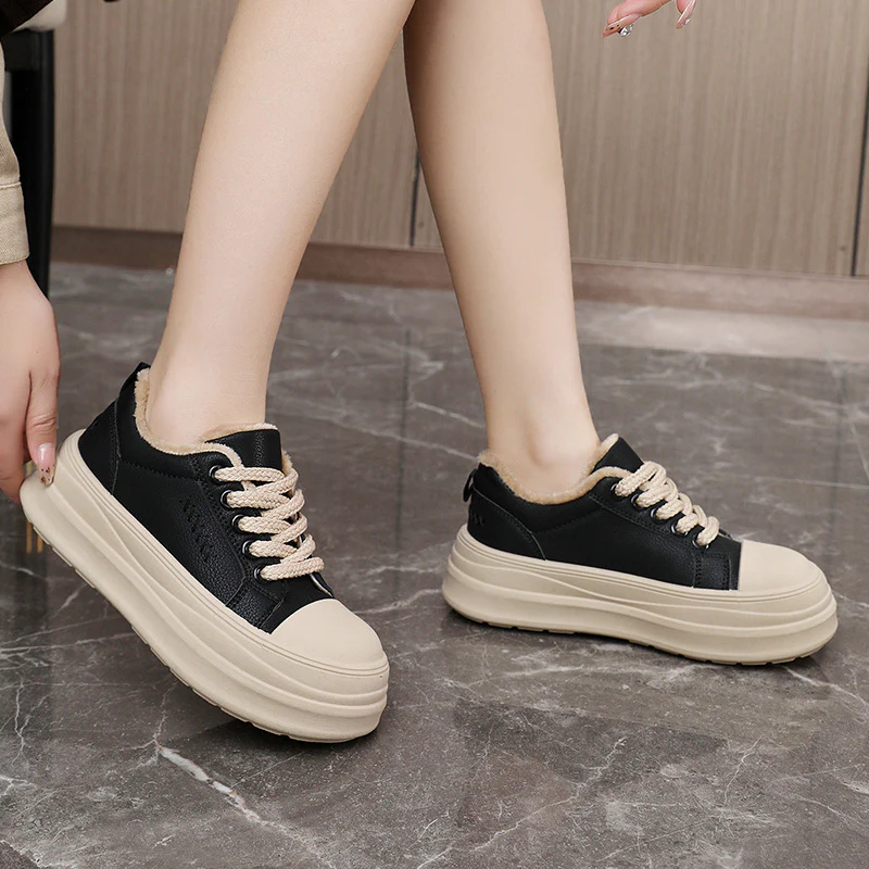 Damen Sneakers mit plüschigem Innenfutter und bequemer Dämpfung Heidi Mode - Image 3