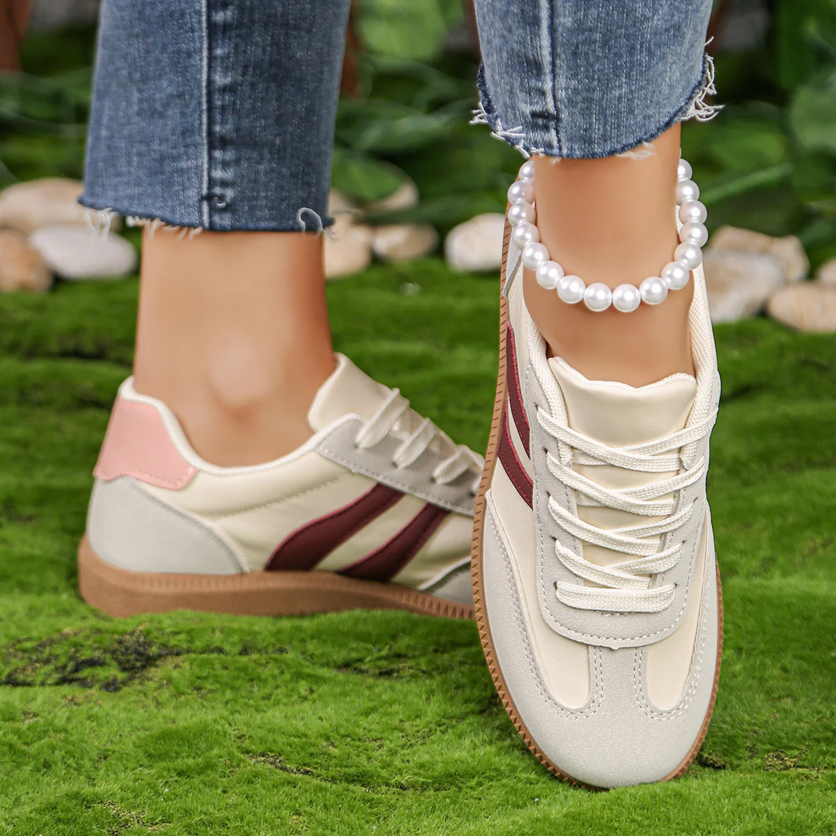 Damen Sneakers mit sportlichem Design und rutschfester Sohle Heidi Mode - Image 4
