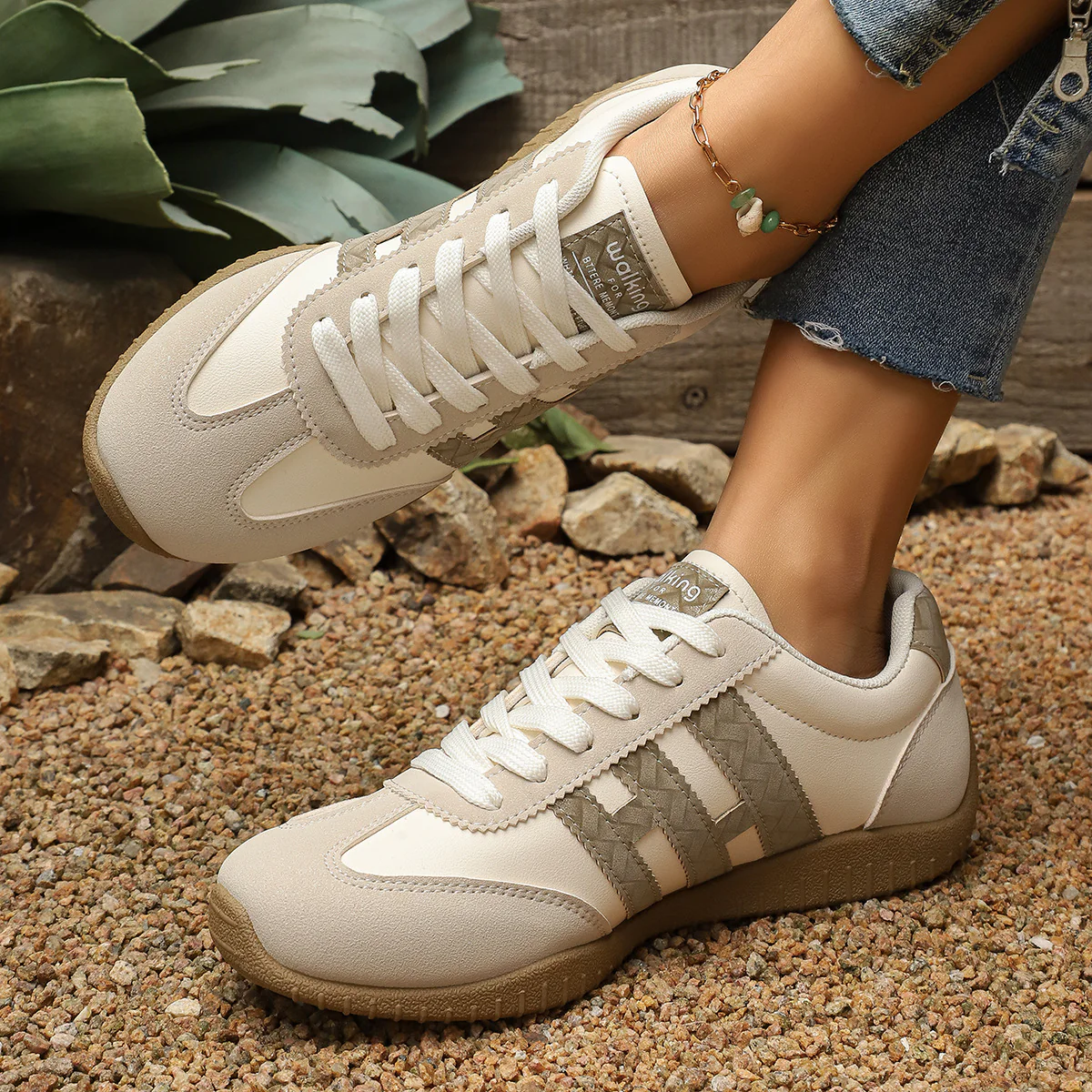 Damen Sneakers mit strukturiertem Obermaterial und bequemer Dämpfung Heidi Mode - Image 3