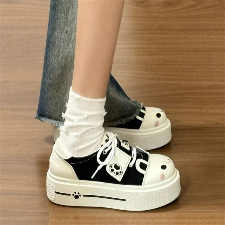 Damen Sneakers mit verspieltem Tiermotiv und bequemem Plateau-Heel Heidi Mode - Image 3