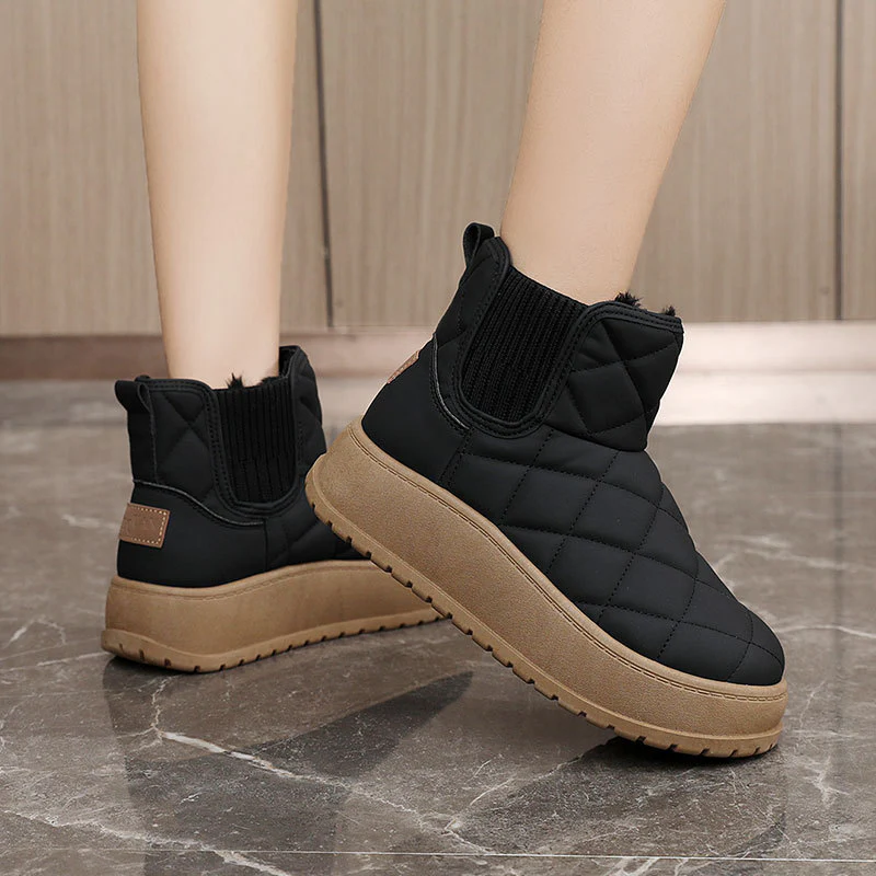 Damen Sneakers mit warmem Fleecefutter und rutschfester Laufsohle Heidi Mode - Image 4